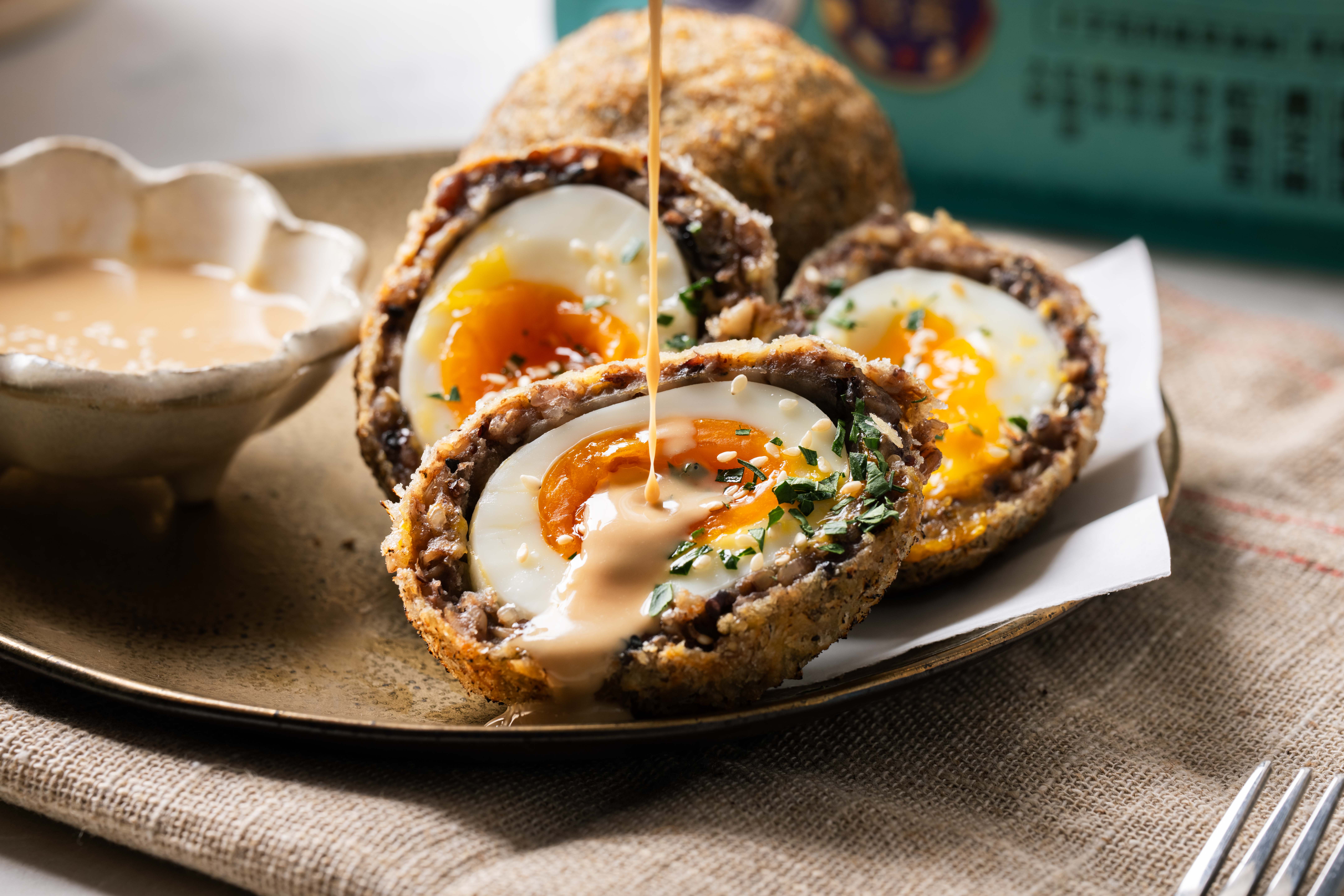 【居家好代謝食譜】纖蔬花米蘇格蘭蛋&燕麥飲味噌胡麻醬 【居家好代謝食譜】纖蔬花米蘇格蘭蛋&燕麥飲味噌胡麻醬